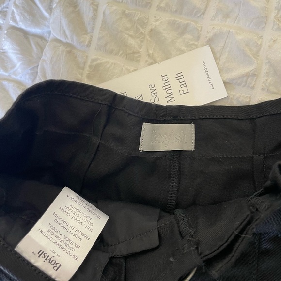 Boyish X Free People black paperbag fray hem pants - Picture 8 of 13